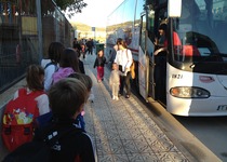 La línea de bus escolar subvencionado, en marcha