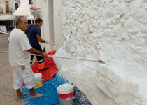 Comienzan las tareas de pintura en el Ermitorio de la Virgen de Ermitana de Peñíscola
